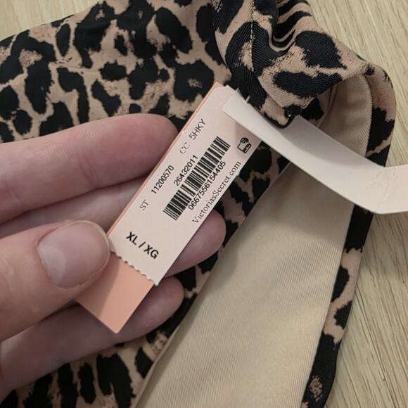 Victoria's Secret Tan Brown Cheetah Print Swim Bathing Bikini Bottoms Size XL - Picture 3 of 6
